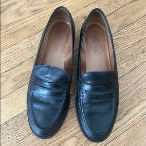Madewell's Elinor Loafers, black leather 8.5